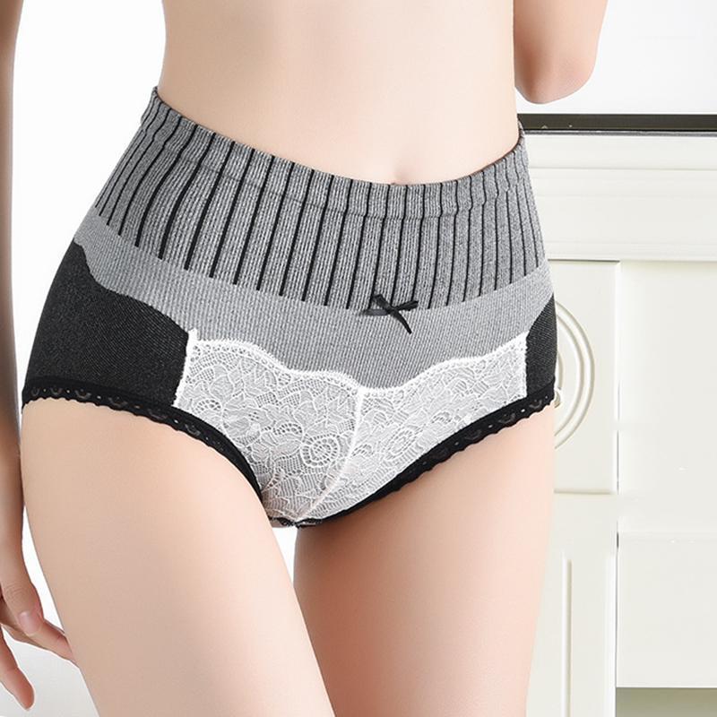 

High Waist Shaping Lace Panties Cotton Seamless Body Shaping Underwear for Women FS991, Blue