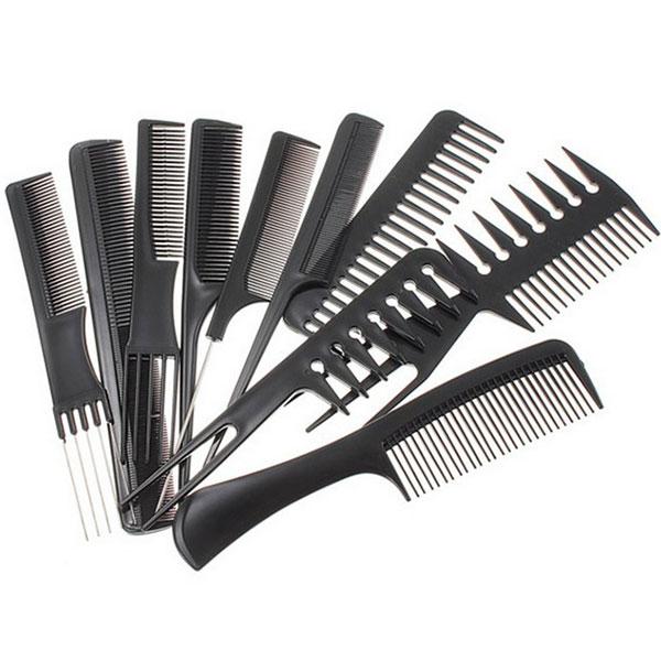 

10 pcs Professional Hair Comb Anti-static Barbershop Style Makeup Brush Salon Products Home DIY Hair Styling Tools NShopping