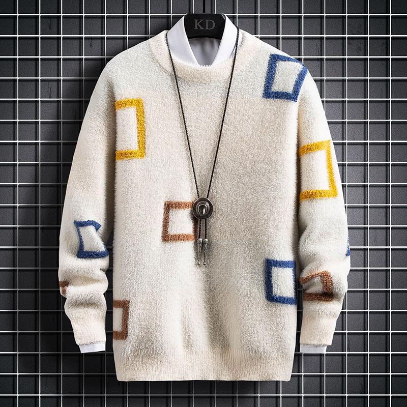 

Men's Sweaters Nouveau Hiver Pull En Cachemire Hommes Vtements De Haute Qualit Mle Chandails Garder Au Chaud Homme Mode Nol, Black