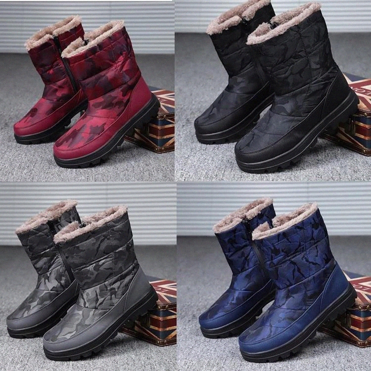 

2020 Women's Shoes Winter Women Boots Warm Fur Lady Casual Shoes Fashion Sneakers Zapatillas Mujer Platform Snow Boots #q23N, Black