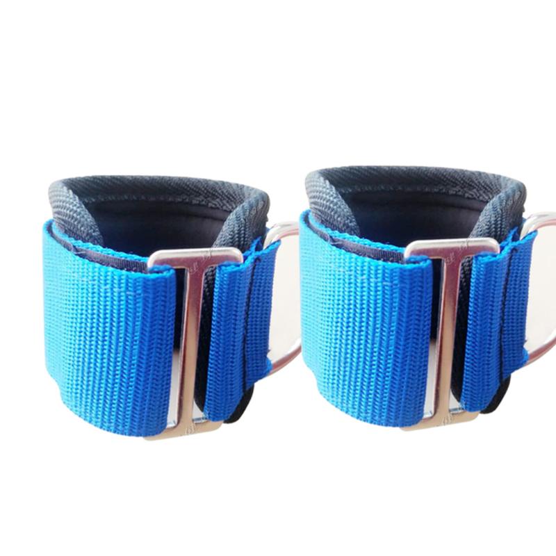 

2pcs Sport Ankle Strap Gym Fitness Ankle Cuffs for Weightlifting Leg Gym Workout (Blue