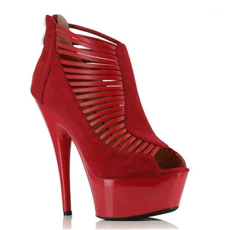 

BBZAI New pattern Superior quality LACE-UP Ankle Boots Women Buckle Fashion 15cm Thin Heel Nightclub fashion boots 34-45 461, Black