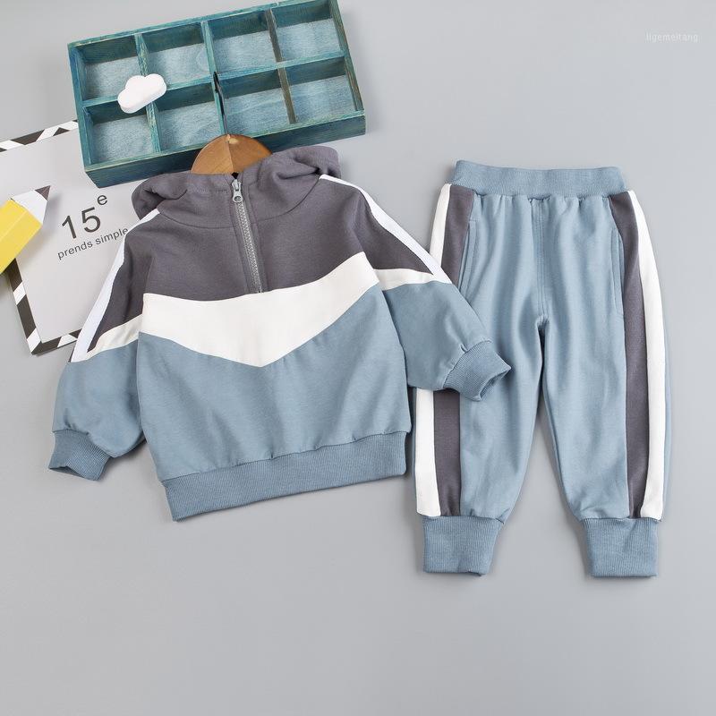 

2020 New Autumn Fashion Toddler Baby Kid Boy 2PCS Outifit Set Hooded Leaf Print Sweater Coat Solid Pants Gentelman Clothes Set1, Yl208 brown