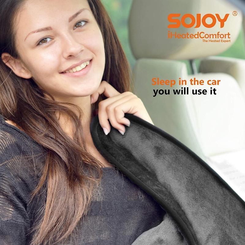 

Sojoy 5V USB Electric Heated fleece Blanket Portable Warm Soft Home Office Travel Power Bank Heating Blanket1