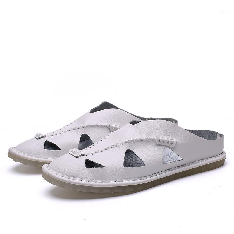 

geta em de praia roman hollow shoe sandal big vietnam para footwear waterproof masculino sandalia leather white s sandale homme1, Black