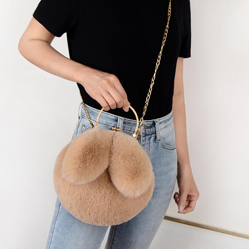 

Maomao bag 2021 new hand-held plush chain bag female mobile phone shoulder cross-body
