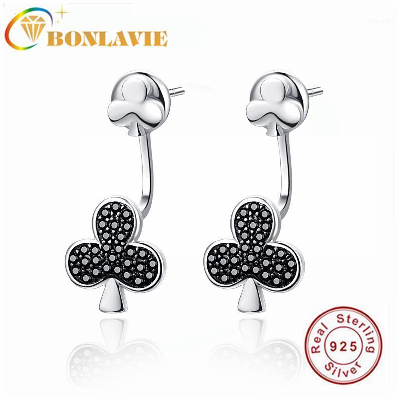 

Stud BONLAVIE 925 Sterling Silver Earrings Poker Symbol Heart Plum Square Rose Gold For Women1