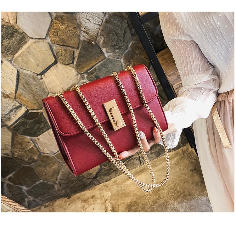 

New style women's bag fashion small square bag single shoulder Pu messenger, Black