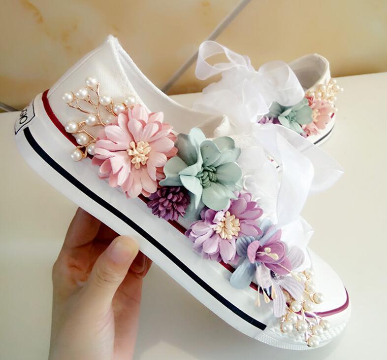 

2020 Cozy Fantasy New Seven-colored Pearl Austria Strass Yarn Lace Soles Gross Only Lona Shoes for Girl Women 5r8k, Ivory.