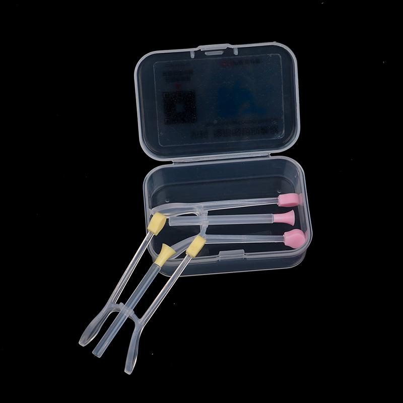 

Eye Care Contact Lenses Inserter Remover Wearing Tools Silicone Soft Tip Tweezer Stick Case Set Contact Lens Accessories