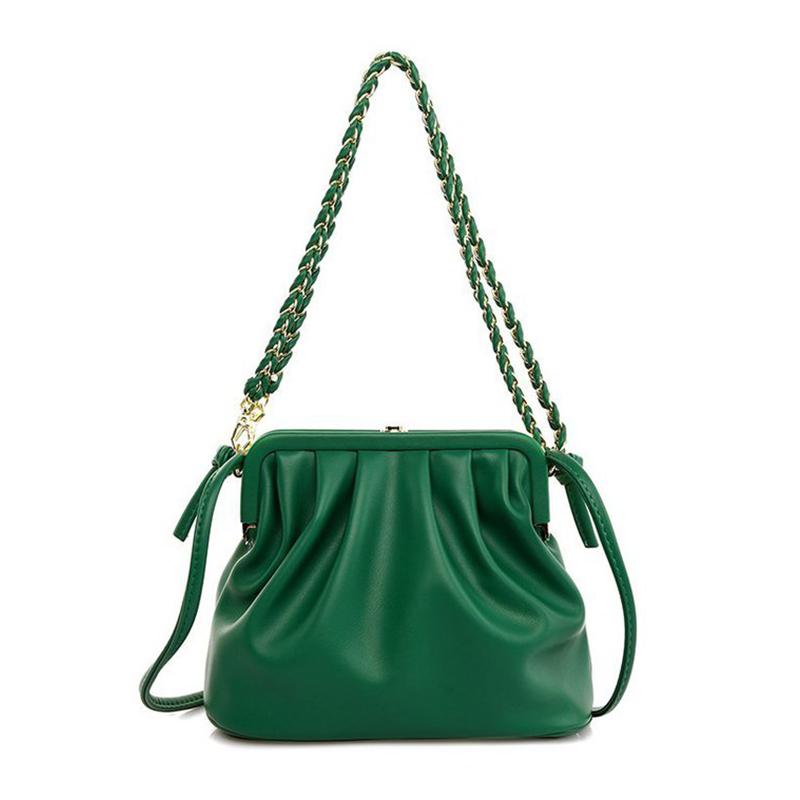 

New 2021 Fashion Cloud Designer Clip Shoulder Bags For Women Chain Crossbody Bags Luxury Handbag Female Casual Messenger Bag, White