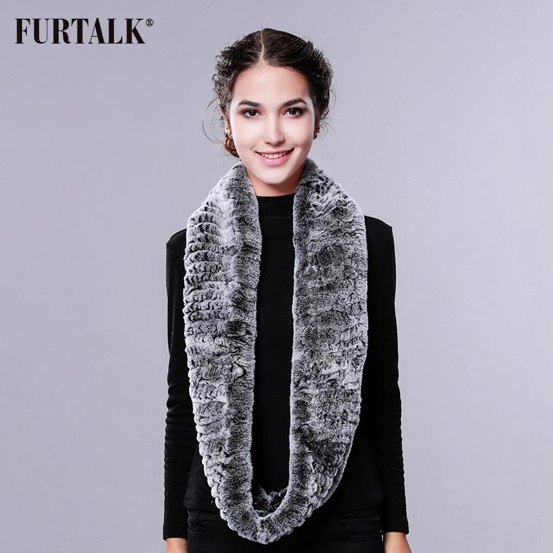 

Women Super 140cm Long infinity scarf real rex fur shawl luxury fashion fur wraps scarf for women