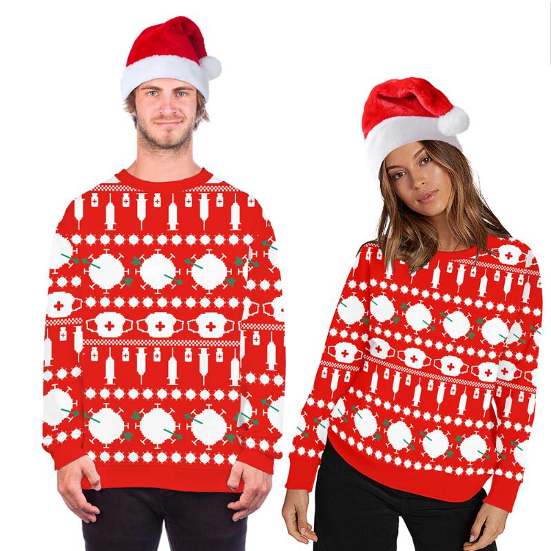 

Man Sweaters 2020 New Novelty Autumn Jumpers Couple Unisex Sweatshirts Funny 3D Print Tops Women Christmas Clothes, 113