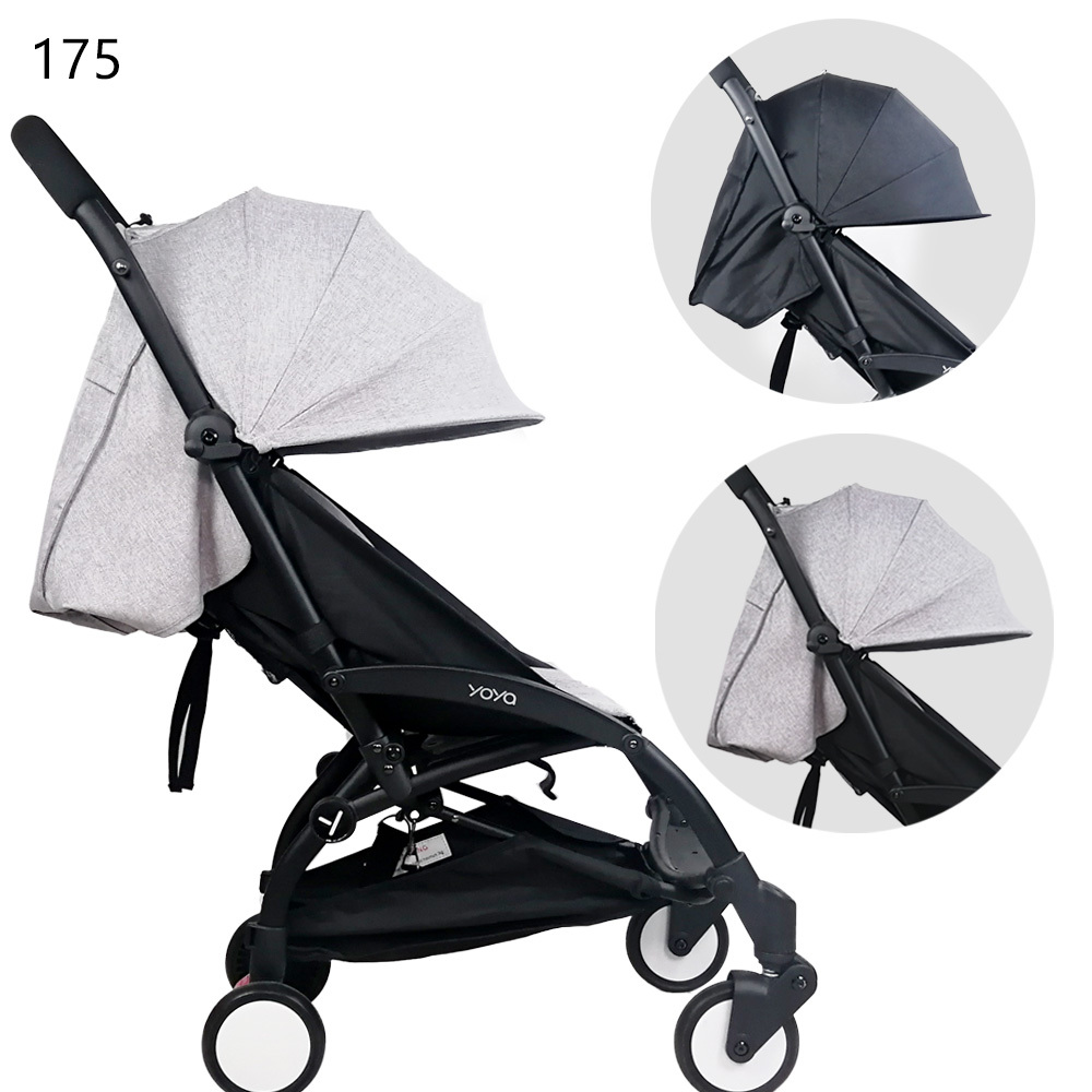 

175 Degrees Stroller Accessories For Babyzen Yoyo Yoya Seat Liners Sun Shade Cover Back Zipper Pocket Hood & Mattress For Yoyo 201022