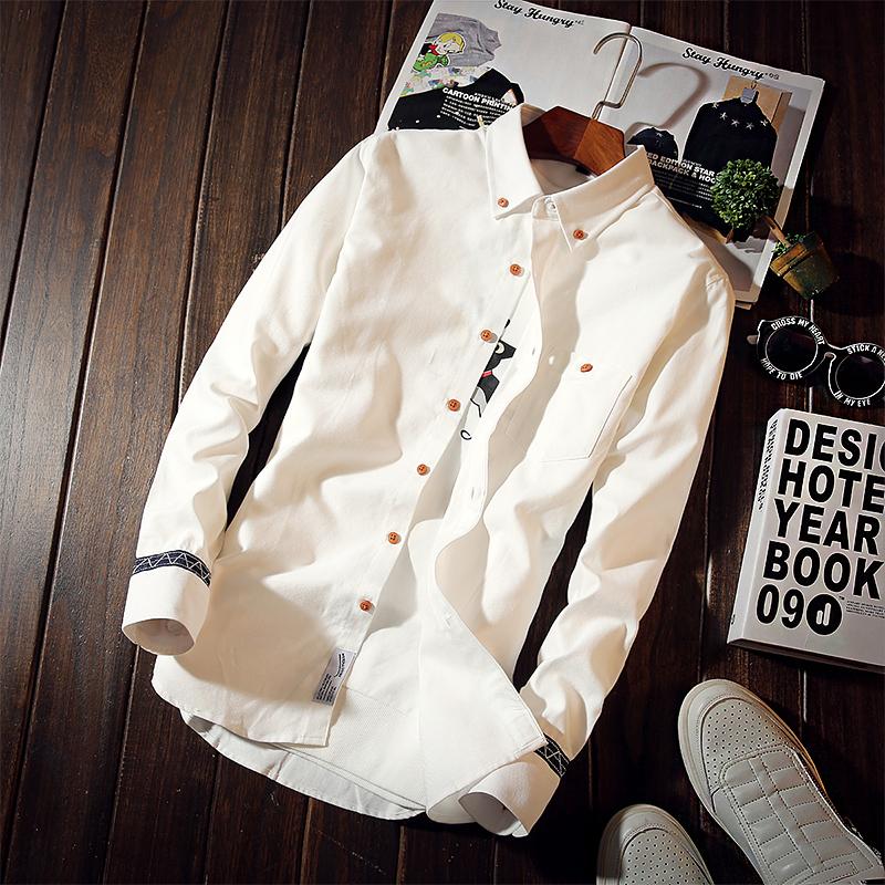 

Long-sleeved Men Shirt Large Size S-5XL White Gray Blue Business Casual Top Slim design Camisa