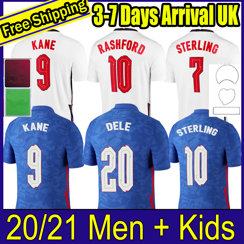 

Top Thailand quality thai soccer jersey 2020 KANE STERLING RASHFORD LINGARD VARDY 20 21 national football shirts men + kids kit sets uniform, Away