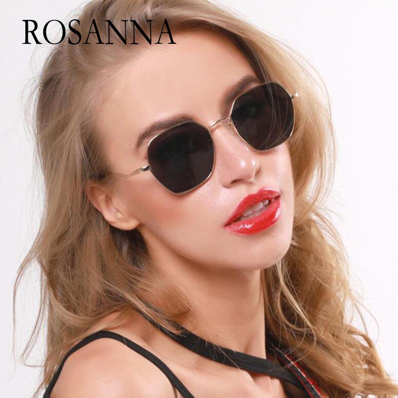 

Sunglasses ROSANNA 2021 Women Fashion Brand Designer Metal Square Frame Yellow Pink1