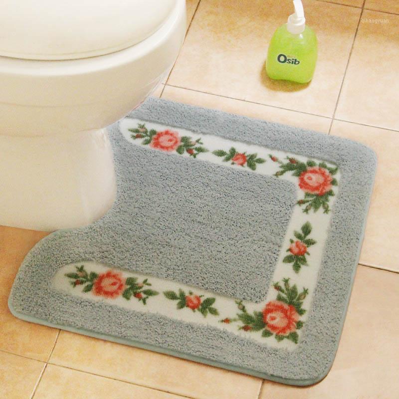

Microfiber Bathroom Rugs Floor Carpet Toilet Bath Rug U-Shaped Non Slip Absorbent Thick Soft Washable Bath Mat for Bat1