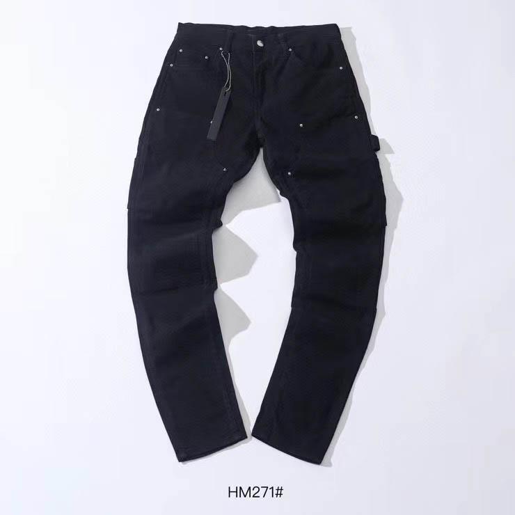 

men distressed black skinny workman cargo jeans, As pic