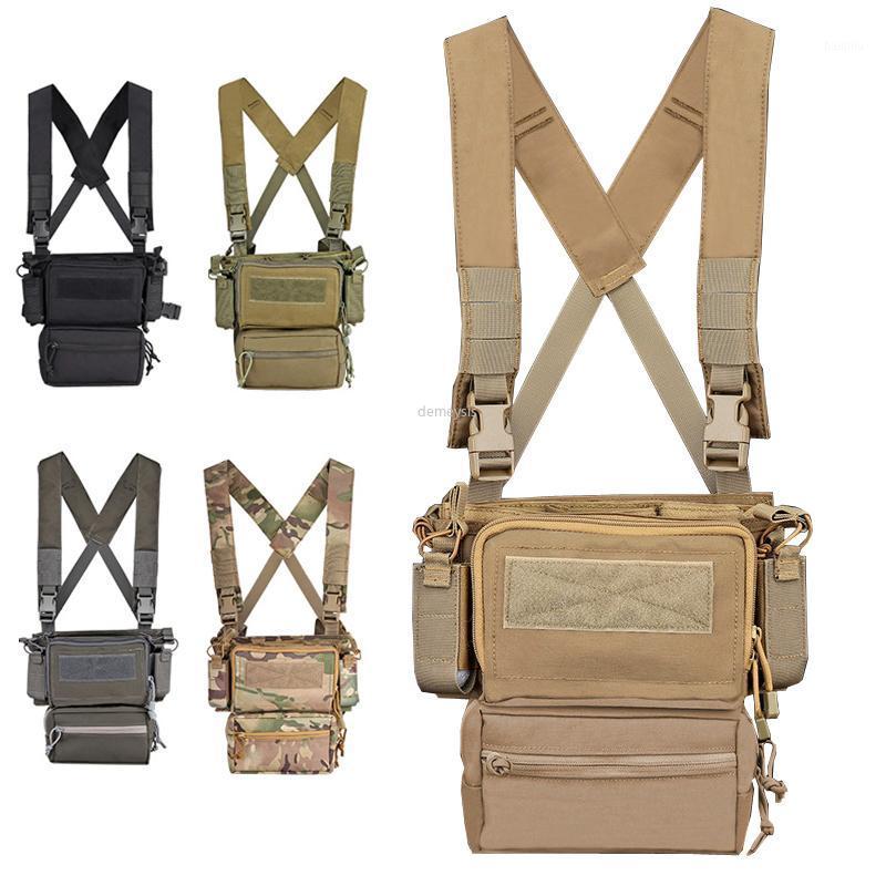 

Army Hunting Vest Magazine Pouches Outdoor Shooting Wargame CS Harness Walkie Talkie Radio Bag Tactical Arisoft Vests1, Black