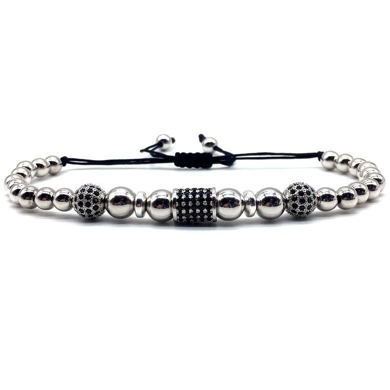 

Luxury New Geometric Men Women Bracelet 2021 Trendy Pave CZ Adjustable Weave Charm Bracelet For Men Women Jewelry Gift