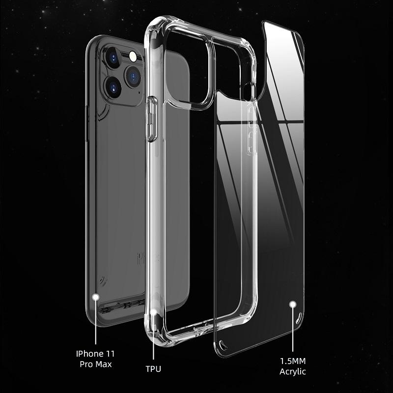 

High Clear Transparent Acrylic phone cases For iPhone x xr xs max cover iphone 678 Plus iphone 11 12 pro max phone