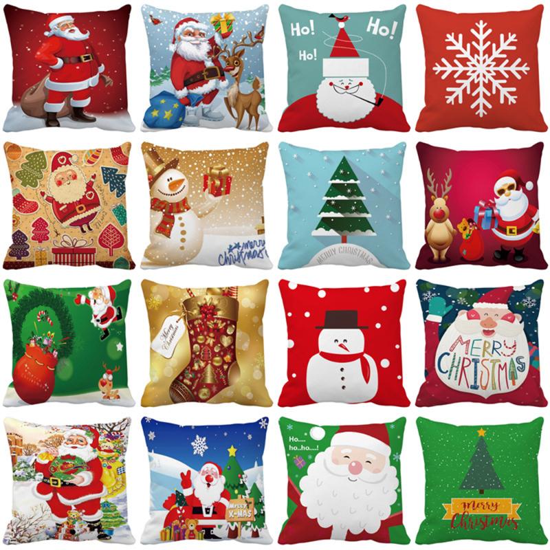 

Christmas Pillow Case Sofa Bed Home Decor Throw Pillows Cushion Cover Funda Cojin Housse Coussin Cojines Christmas Pillow Cover, 13