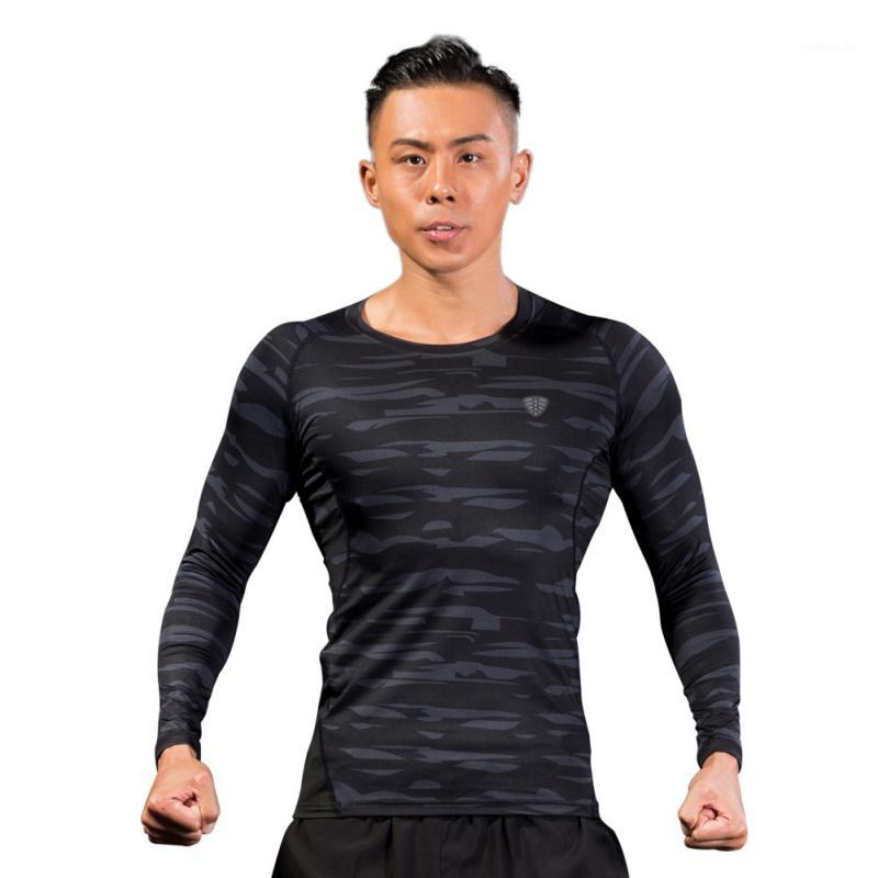 

Quick Dry Men Bodybuilding t shirt Running Jogging Shirts O neck Long Sleeve Fitness Slim Tees For Men1, Green