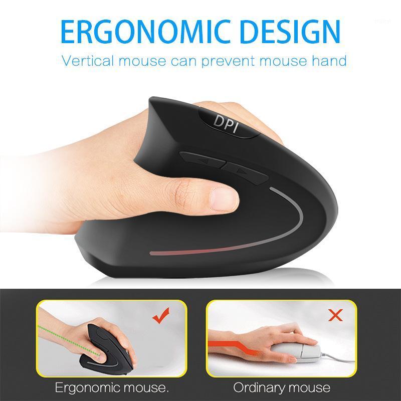 

Wireless Left-handed Mouse Ergonomic Optical Vertical Gaming Mouse Rechargeable 1600DPI 5D Mice For Laptop PC1