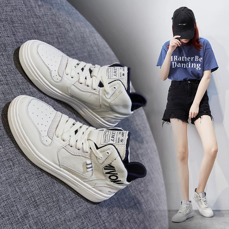 

boots boots female autumn/winter 2020 new flat since female students leather fashion joker short for shoes, Black