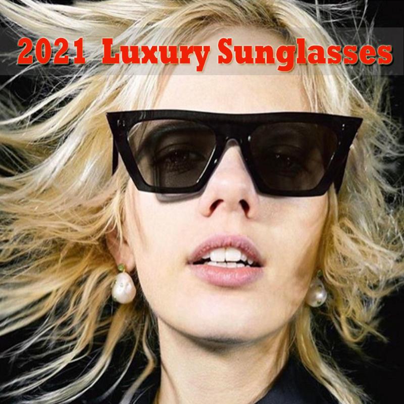

Plastic Vintage Luxury Sunglasses Women Candy Color Lens Glasses 2021 Classic Retro Outdoor Travel Lentes De Sol Mujer E514