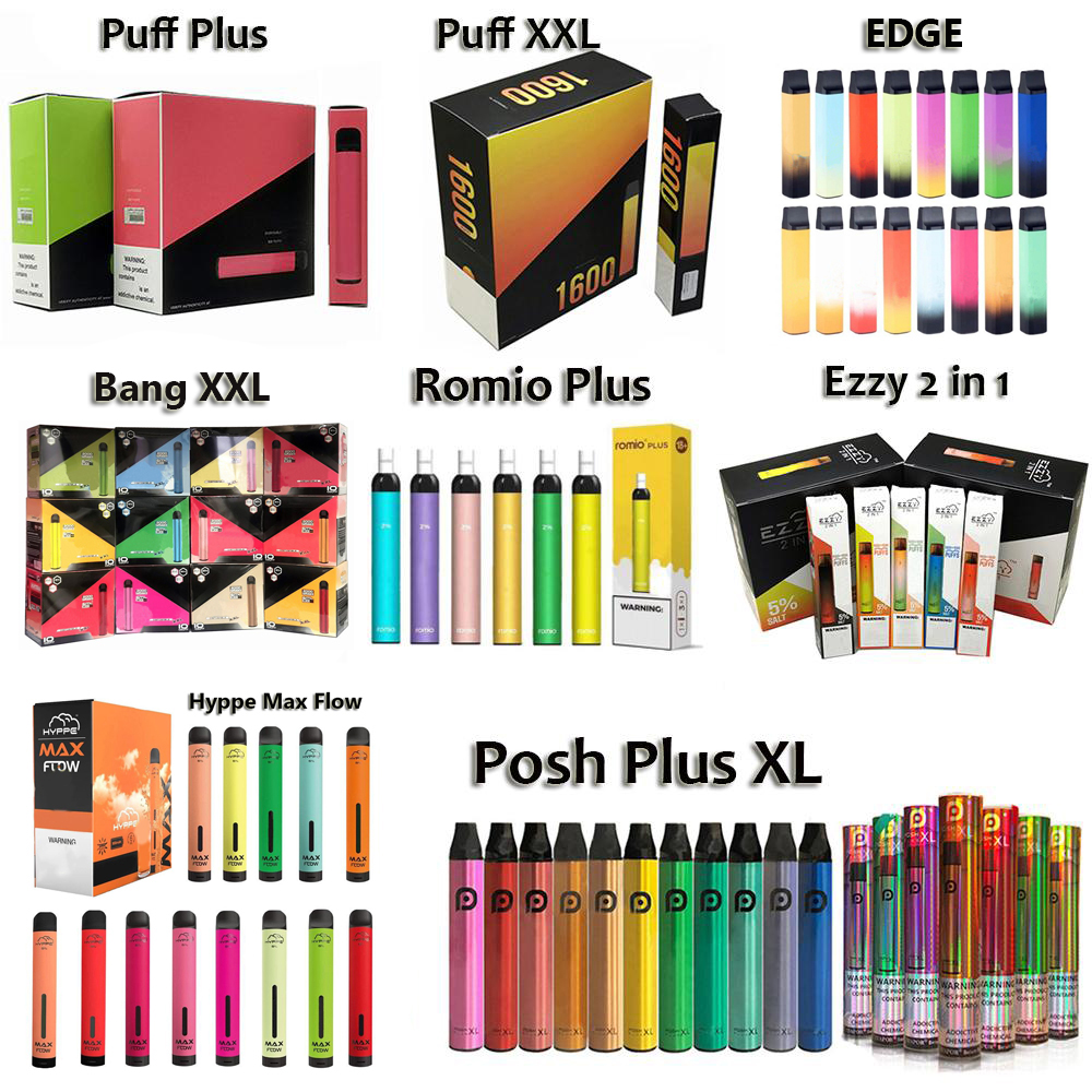 

Puff Plus Bang XXL Romio Plus Posh Plus XL Disposable Vape 800 1500 1600 2000 Puffs Disposable Electronic Cigarette E Cigs
