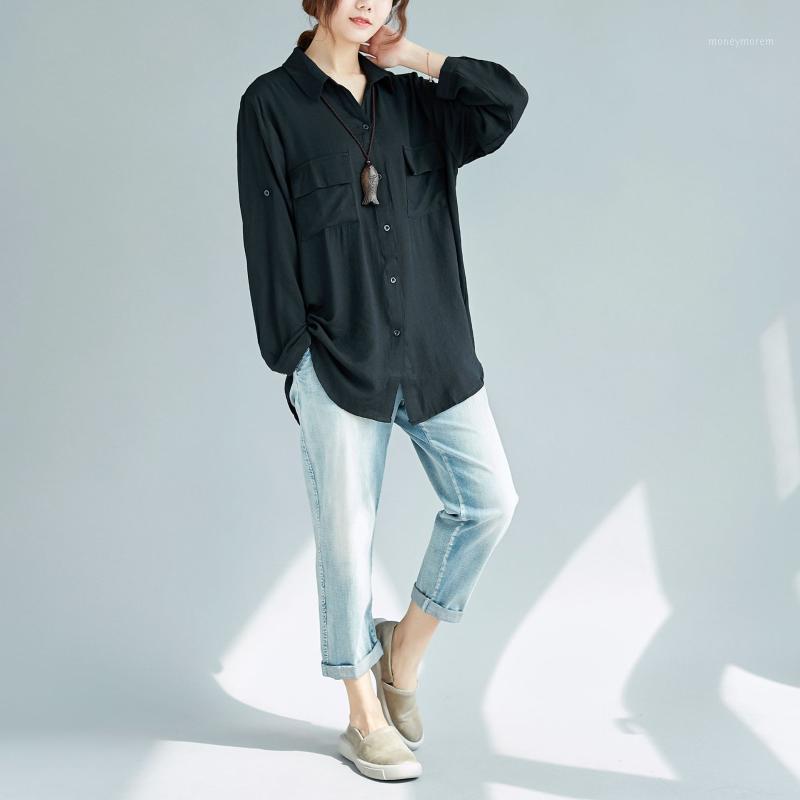 

Fashionable Women's Long-Sleeved Shirt White Elegant Loose Slim Sexy Red Lace Up Simple Cute Girly Top High Quality1, Black