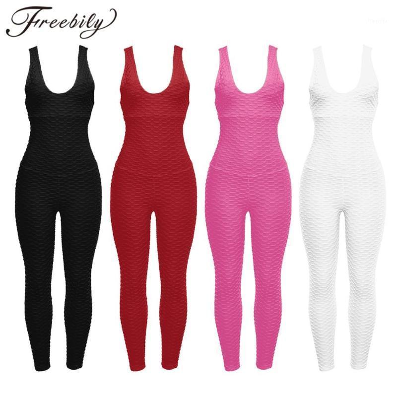

Womens One-Piece Sleeveless X Back Stretchy Sport Bodysuit Solid Color Women Jumpsuit Workout Running Gym Fitness Yoga Pants1, Red
