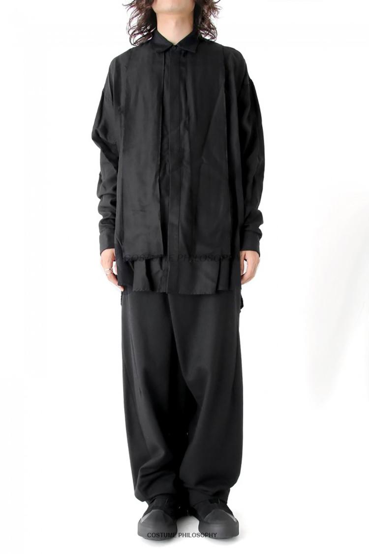 

New Men' clothing modern Hair Stylist fashion Mop the floor casual Wide Leg pants trousers plus size singer costumes, Black