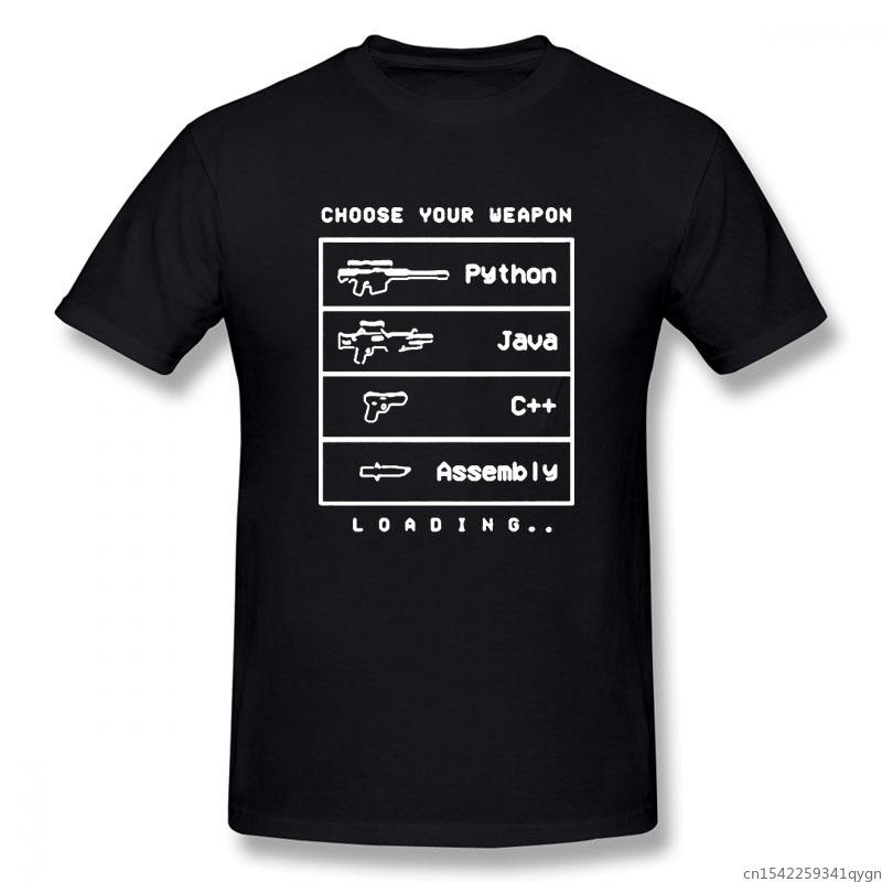 

Men's T-Shirts Funny Computer C Language Java Programmer T Shirt Men Short Sleeve O-Neck Developer Tshirt, White;black