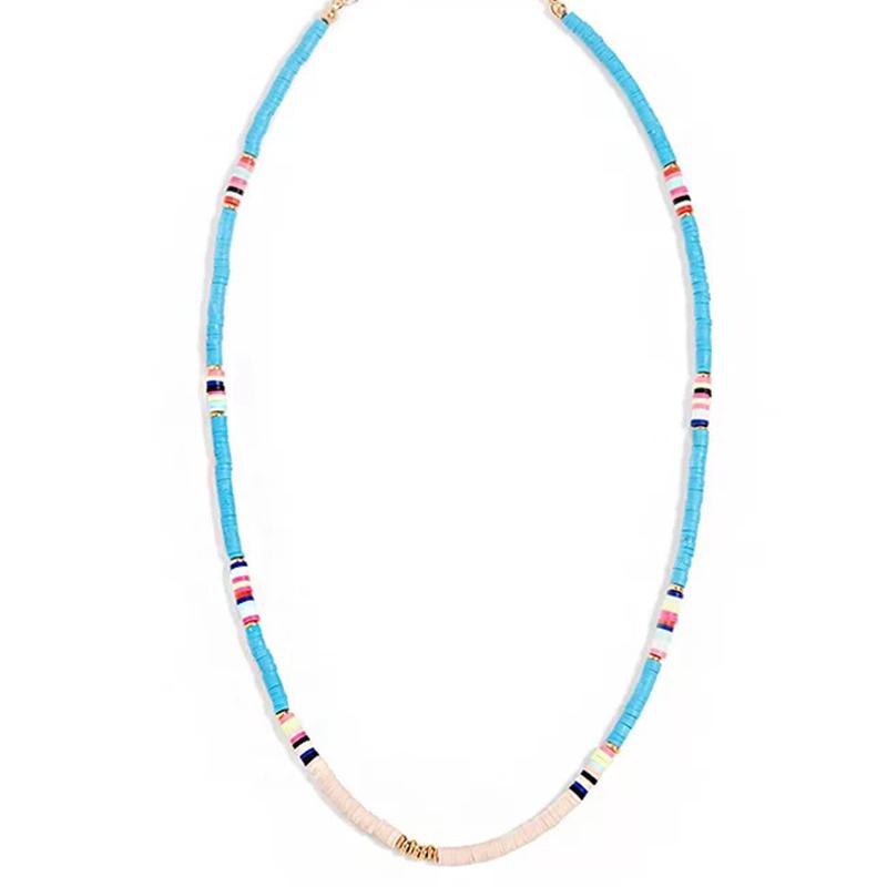 

Bohemian fashion stitching fine silicone necklace 2020 summer trendy beach jewelry women charm long necklace gift for friends