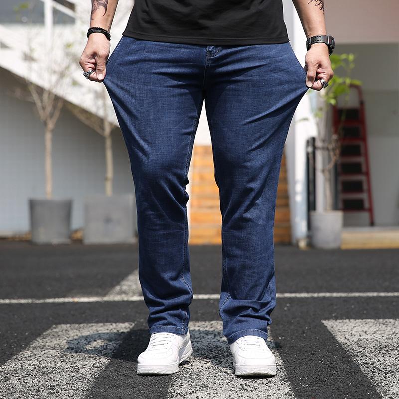 

JUSTAR Men's autumn and winter stretch pants oversized casual jeans, Blue