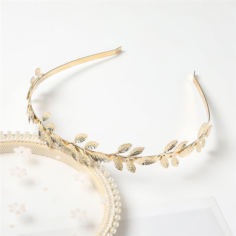 

Hair Clips & Barrettes Imixlot Fashion Retro Metal Leaf Crown Bands Women Bride Wedding Simple Elegant Headdress Hoop Tiara Accessories, Golden;silver