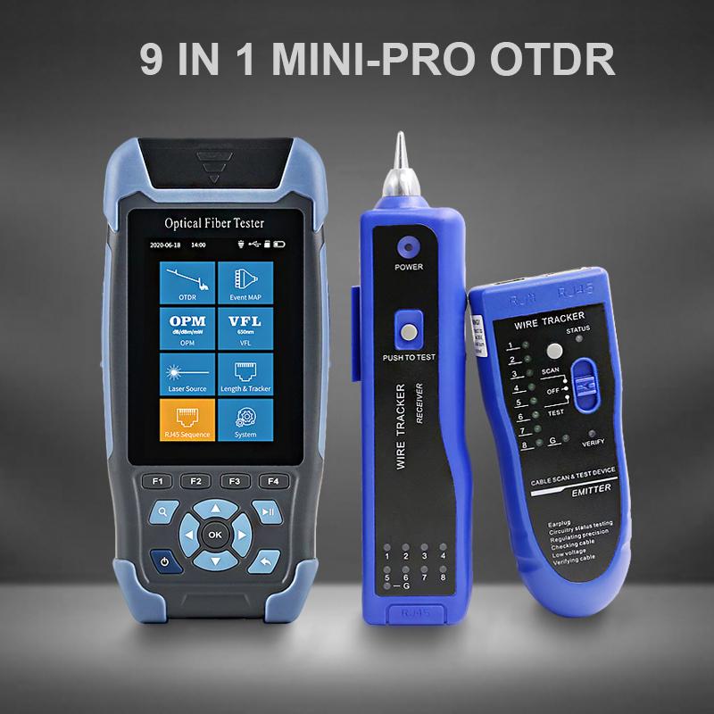 

Mini-Pro OTDR Fiber Optic Reflectometer with 9 Functions VFL OLS OPM Event Map Fiber Cable Ethernet Tester Free Shipping