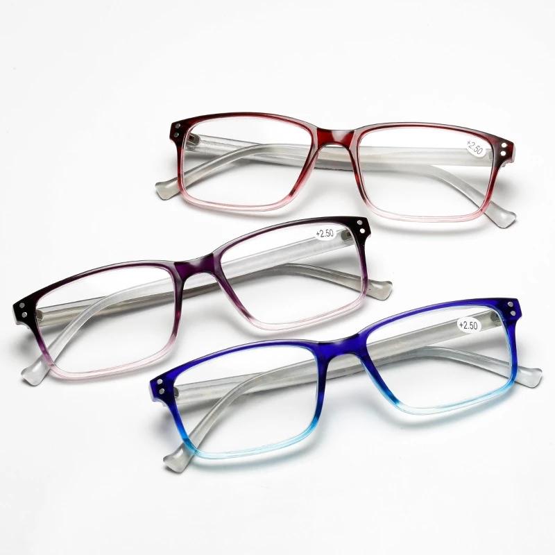 

2021 Creative Desigh Feels Extraordinary Women Reading Glasses Square Simple Comfortable Presbyopic Frame Men With Pouch
