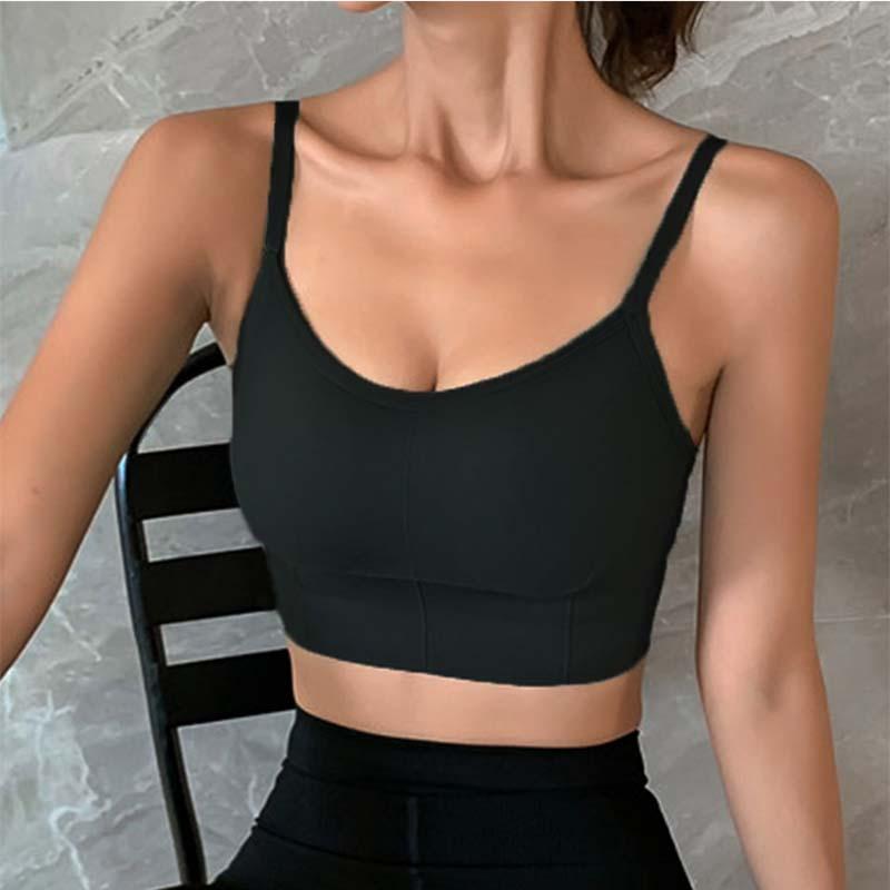 

Sports Bra 2021Women Fitness Top Seamless Yoga Bra Black White Running Yoga Gym Crop Top Women Push Up Sport, Beige
