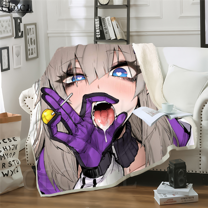 

CLOOCL Hot Anime Ahegao Blushing Girl 3D Print Harajuku Air Conditioning Blanket Sofa Teens Bedding Throw Blankets Plush Quilt