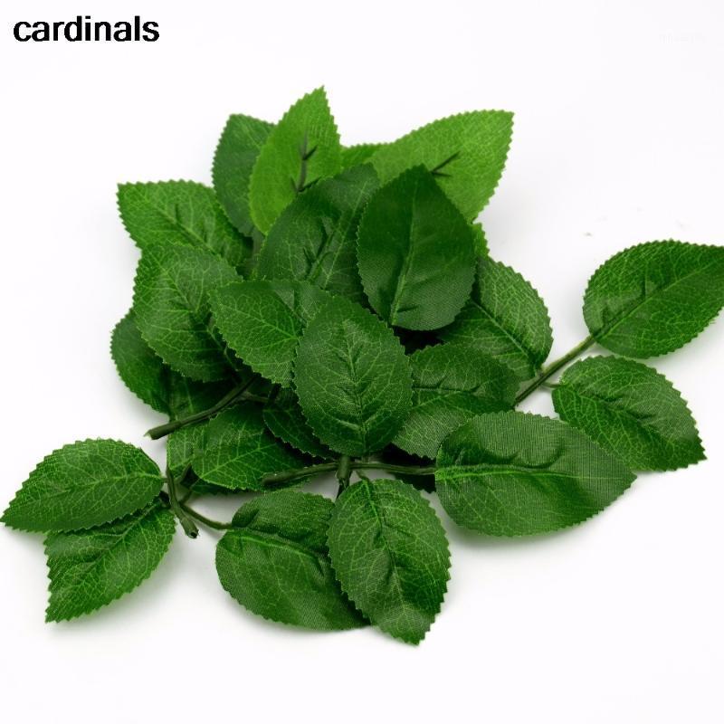 

50pcs/Lot 2016 New Arrival Green Artificial Silk Rose Leaf Leaves For Wedding Decoration DIY Bouquet Garland Cheap Flower1