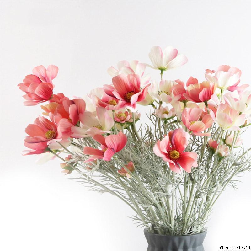 

6 Heads/Branch Artificial Dasiy Flowers Silk Fake Flowers Decorative Stamen Small Daisy for Wedding Holding Home Decor1