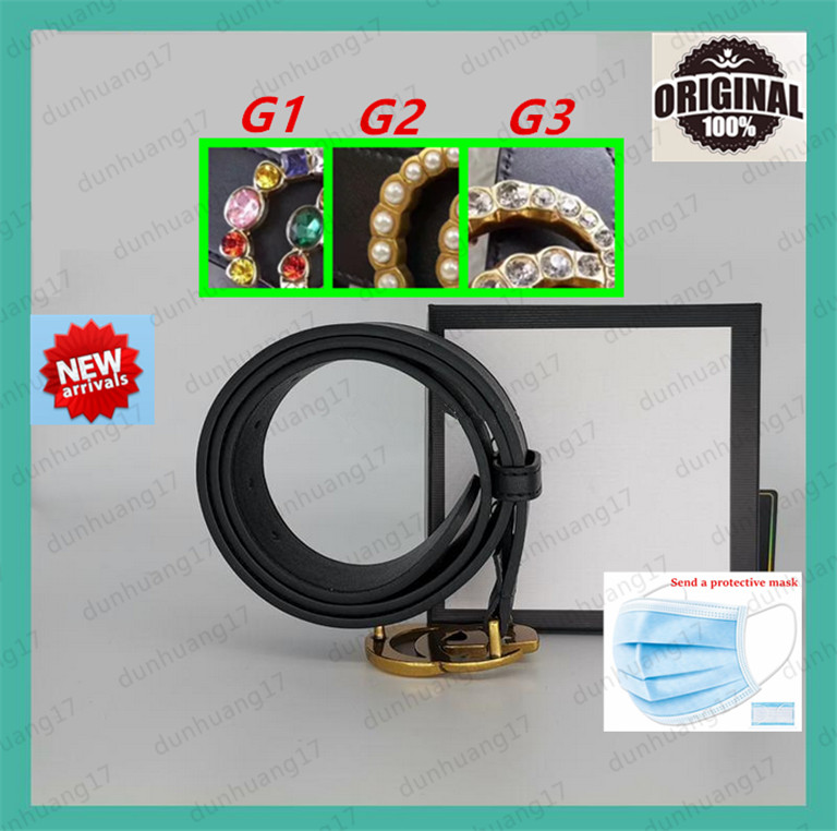 

Best Selling Belts Woman Belt Leather Letter Pearl colored diamond Buckle Belt High Quality Personalized Fashion Belt, Black.with box