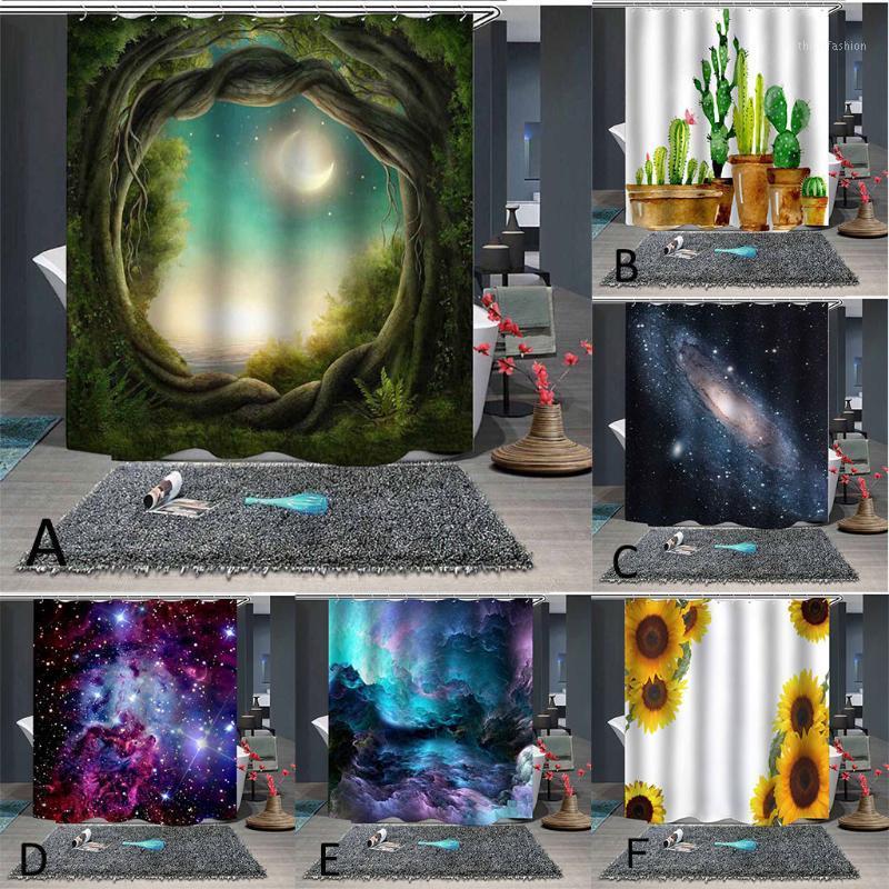 

Waterproof Shower Curtain With 12 Hooks cortina de ducha Printed Bathroom cortina ducha shower curtain set bathroom1