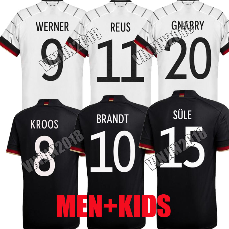 

20 21 germany soccer jerseys 2020 2021 maillot reus BRANDT GINTER KIMMICH HAVERTZ kroos WERNER GNABRY men kids football shirt player version, Black