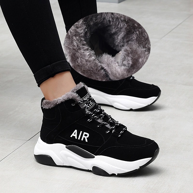 

2021 The New Women's Boots Warm Winter Quatily High Trend Outdoor Running Shoes 0sew, White2