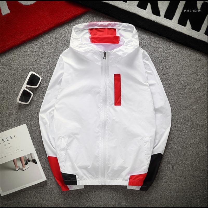 

New Jacket Men Windbreaker 2018 Spring Autumn Fashion Jacket Men's Hooded Casual Jackets Male Coat Thin Men Coat Outwear Couple1, Blue